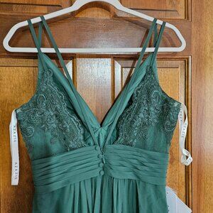 NWT Azazie Atelier Women's Maxi Dress Green Size 4